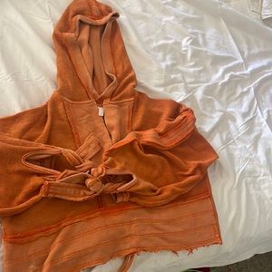 Free People burnt orange baggy sweatshirt
